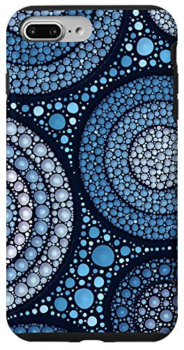 iPhone 7 Plus/8 Plus Dot Art style composition circles - blue tones Case