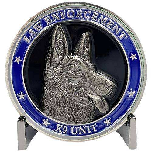 LEO Challenge Coins EL4-004 K9 Correctional Officer CO Corrections Police Narcotics Tracking Explosives Thin Gray Line Jail Prison