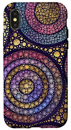 iPhone X/XS Colorful Dot Art style composition circles Case