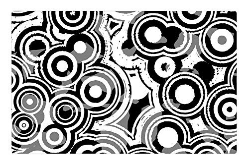 LESGAULEST Doormat Floor Rug/Mat -23.6 x 15.7 inch- - Circles Pattern Curves Background Seamless LESGAULEST Doormat Floor Rug/Mat -23.6 x 15.7 inch- - Circles Pattern Curves Background Seamless