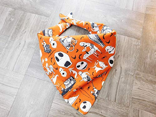 Orange Halloween Character Dog Bandana - Whoa Dog E