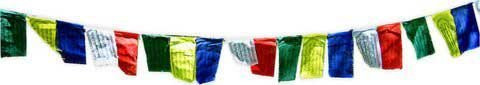 Traditional Tibetan Prayer Flags Small - Set of 5 Fair Trade