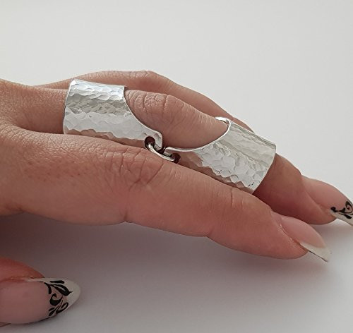 Armor Knuckle Full Finger Double Ring Punk Rock Gothic Jewelry Cool