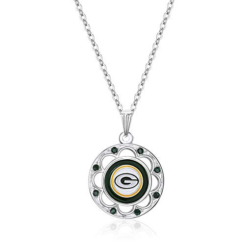 NFL Green Bay Packers Circle Pendant Logo Necklace