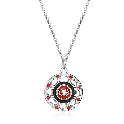 NFL San Francisco 49ers Circle Pendant Logo Necklace NFL San Francisco 49ers Circle Pendant Logo Necklace