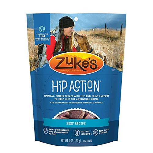 Zukes Hip Action Dog Treats -Beef 6 oz 2 Pack-