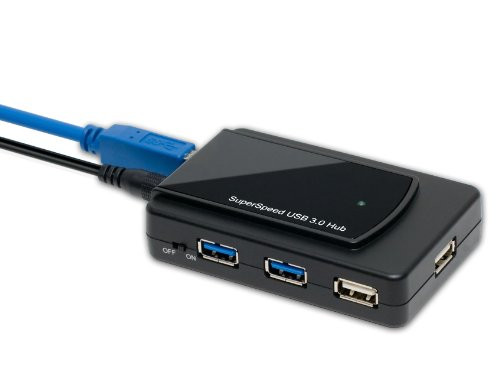 Syba 7 Port USB 3.0 & USB 2.0 Hub with USB 3.0 Cable and AC Adapter (SY-HUB20078)