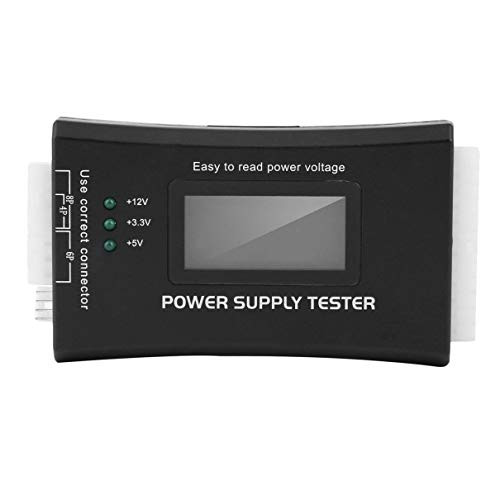 Isabelvictoria Power Supply Tester for LCD Display Computer Power Supply Diagnostic Tester Pc-Power Supply/ATX/Btx/Itx Compliant Black