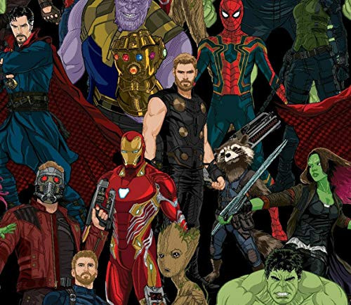 1/4 Yard - Avengers Infinity War Superhero Sewing Fabric 100 percent Cotton - Fat Quarter -18 inch x 21 inch-