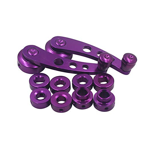 idain 2Pcs Universal Car Window Handle Winder Riser Replacement Aluminum Alloy Winder Crank Riser for Most Cars -Purple