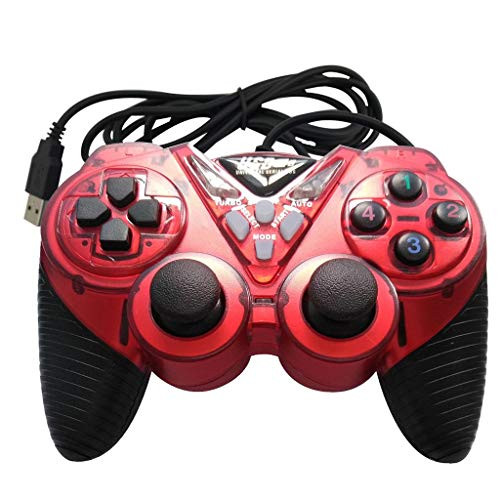 LGQing Wired USB Game Controller for PC Computer Vibration Joystick Gamepads for Laptop