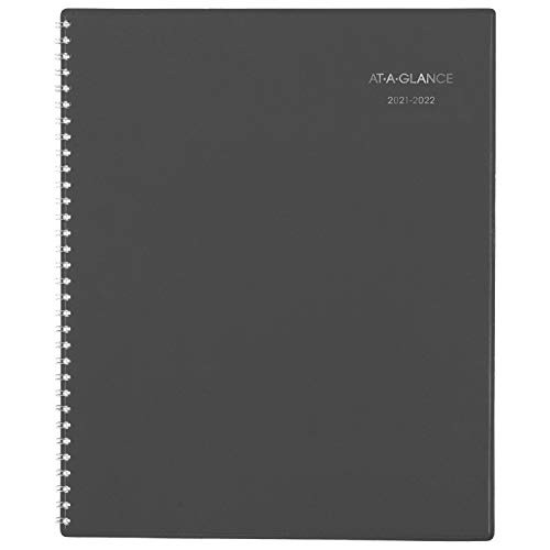 Academic Planner 2021-2022 AT-A-GLANCE Weekly  and  Monthly Book Planner 5 inch x 8 inch Small for School Teacher Student DayMinder Charcoal -AYC20045-