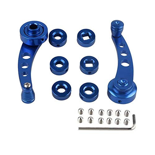 XIONGHAIZI 1 Set Aluminum Alloy Universal Car Window Handle Winder Riser Replacement Winder Crank Riser Kit Universal -Color Name  Blue-
