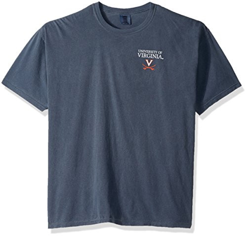 NCAA Virginia Cavaliers Simple Circle Comfort Color Short Sleeve T-Shirt DenimXX-Large