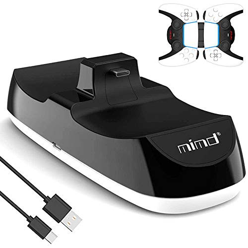 PS5 Controller Charger Joso Portable Charging Station Dock Dual USB Fast Docking Station Charge Stand for Sony Playstation 5 DualSense with LED Indicator Lights