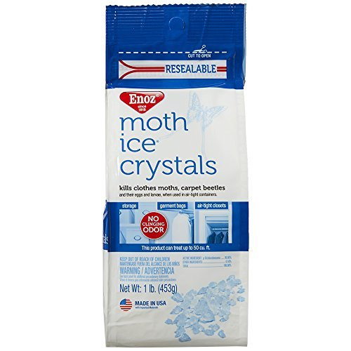Enoz Moth Ice Crystals - Bag -2- Kills Clothes Moths Carpet Beetles and Eggs and Larvae