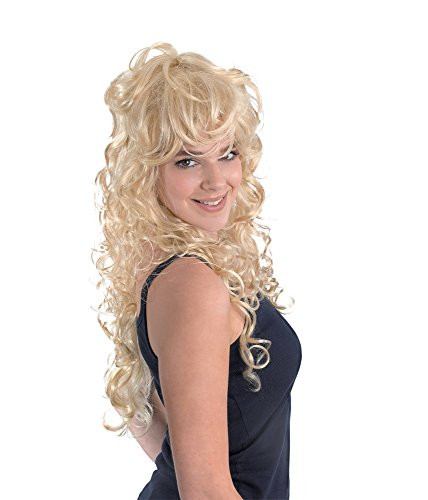 Bristol Novelty BW656 Blonde Rock Chick Wig Yellow One Size
