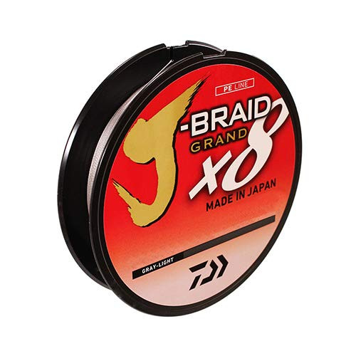 Daiwa J-Braid x8 Grand Braided Line 150 Yards 30 lb Tested .011 inch Diameter Light Gray Daiwa J-Braid x8 Grand Braided Line 150 Yards 30 lb Tested .011 inch Diameter Light Gray