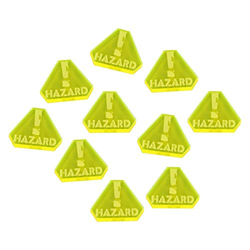 LITKO Gaslands Miniatures Game Hazard Tokens Fluorescent Yellow -10-