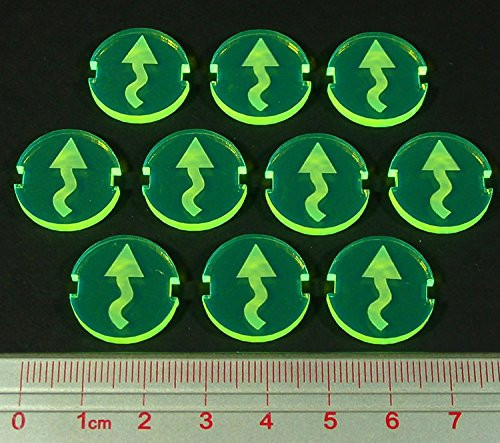 LITKO Space Wing Evasive Maneuvers Tokens. Fluorescent Green -10-