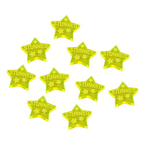 LITKO Stunned Tokens Compatible with The Savage Worlds Game System Fluorescent Yellow -10-