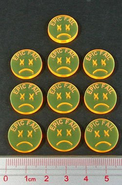 LITKO Epic Fail Tokens Fluorescent Yellow -10-