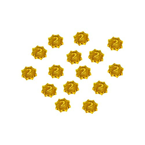 LITKO 2-Spice Tokens Compatible with Dune Board GameTransparent Yellow -15-
