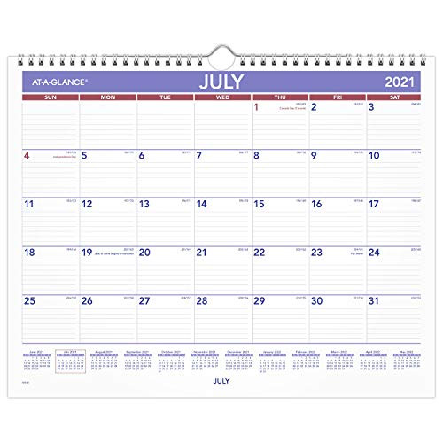 Academic Wall Calendar 2021-2022 AT-A-GLANCE Monthly 15 inch x 12 inch Medium Wirebound for School Teacher Student -AY828- Academic Wall Calendar 2021-2022 AT-A-GLANCE Monthly 15 inch x 12 inch Medium Wirebound for School Teacher Student -AY828-