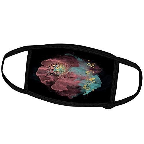 3dRose Aqua Pink and Yellow Image of Paint Splatter Abstract - Face Covers -fc_328601_2- 3dRose Aqua Pink and Yellow Image of Paint Splatter Abstract - Face Covers -fc_328601_2-
