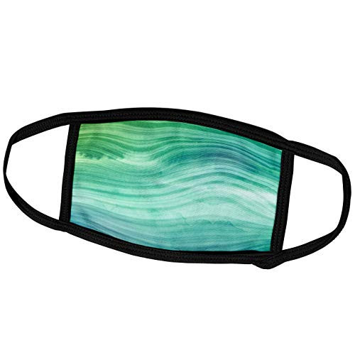 3dRose Image of Trend Faux Green Mermaid Watercolor Marble - Face Covers -fc_319726_3-