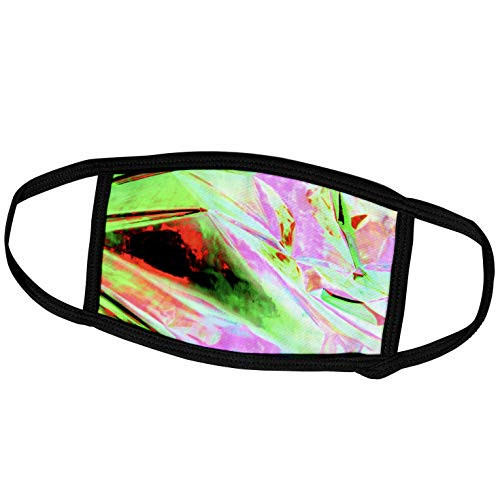 3dRose Image of Pink Green and Red Foil Abstract Photo Art - Face Covers -fc_245235_2-