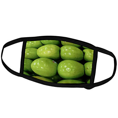 3dRose Florene Food and Beverage - Green Apples - Face Covers -fc_7763_2-