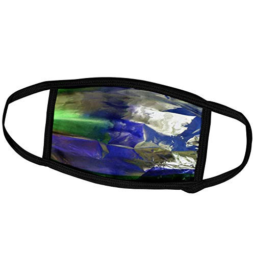 3dRose Image of Purple Green and White Foil Abstract Photo Art - Face Covers -fc_245263_2-