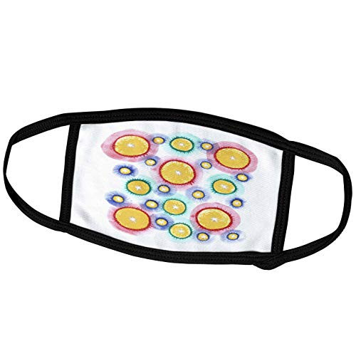 3dRose Abstract Painting of Yellow Suns with Auras - Face Covers -fc_328048_1-