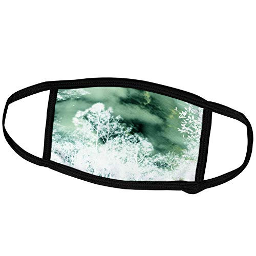 3dRose Image of White Trees Look Up to A Green Sky - Face Covers -fc_234111_3-