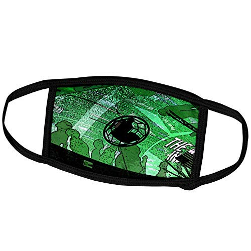 3dRose A Bunch of People in Dark Shadows on Green Lights - Face Covers -fc_290438_2-