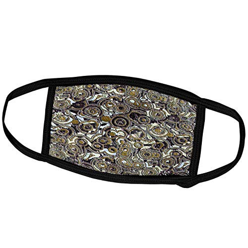 3dRose TNMGraphics Patterns - Metal Foil Circles - Face Covers -fc_124259_1-