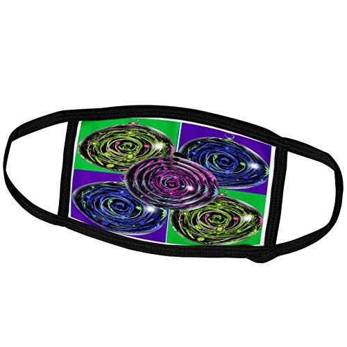 3dRose Christmas Ornaments in Purple and Green - Face Covers -fc_264408_3-