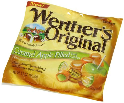 Werthers Original - Caramel Apple Filled Hard Candies - Net Wt. 5.5 OZ -155.9 g- Each - Pack of 4