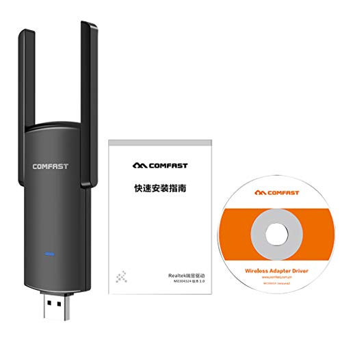 nengzhuzu USB 1300M Dual Band Dual Antenna Wireless WiFi Adapter Network- Card PC Receiver
