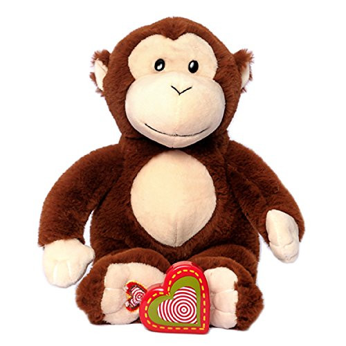 My Baby's Heartbeat Bear - Monkey Stuffed Animal w/a 20 sec. Voice Recorder Perfect First Pregnancy Gift - Lil 8" Monkey