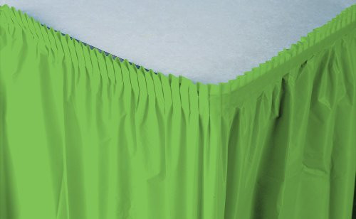 Creative Converting Plastic Table Skirt 14-Feet Citrus Green