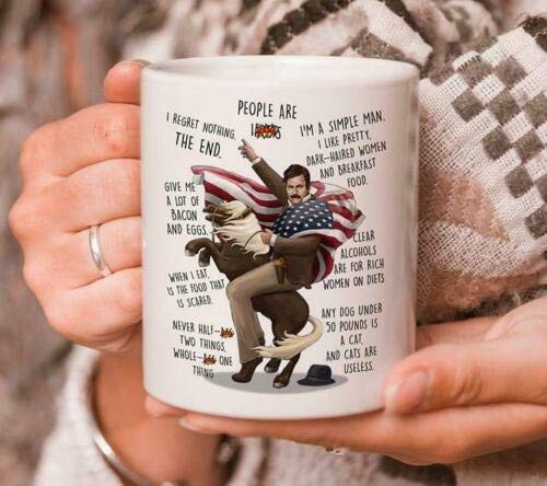 The Red Circle - Parks and Recreation Ron Swanson Quote I Regret Nothing Coffee Mug 11oz