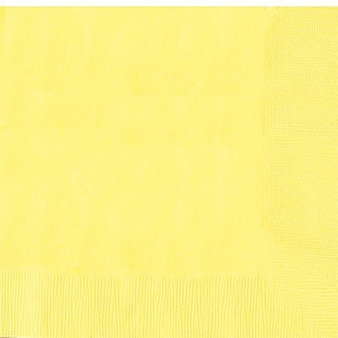 3 Ply Paper Beverage Napkins - 50ct -Light Yellow-