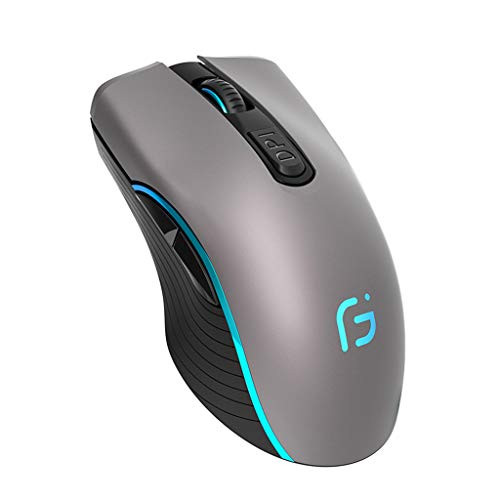2.4GHz USB Wireless Bluetooth Rechargeable Mouse 7 Color Breathing Light 3 Gear DPI Adjustable Computer Laptop Silent Mouse for Gaming Business Office