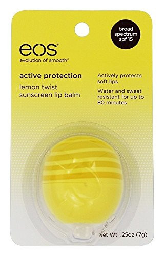 EOS Lemon Twist Lip Balm SPF 15 0.25 oz per Pack -5 Pack-
