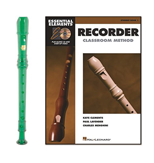 Harmony Traditional H147G Soprano Recorder Green Translucent with Essential Elements Recorder Book and CD