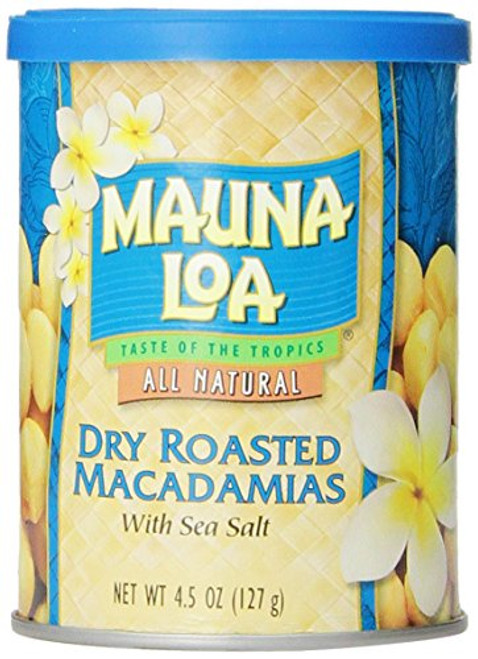 Mauna Loa Macadamias Dry Roasted with Sea Salt 4.5 Ounce