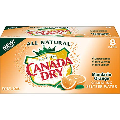 Canada Dry Mandarin Orange Sparkling Seltzer Water 12 fl oz cans 8 count