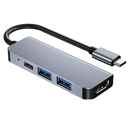 SOLUSTRE USB C Hub 4 Ports USB Type C to USB Hub Adapter Compatible with MacBook iPad Pro Type- C Devices